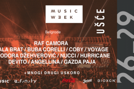 Lideri popularne muzike na Music Week-u: Coby, Buba Corelli, Jala Brat, RAF Camora, Teodora Džehverović, Hurricane i mnogi drugi na Ušću!