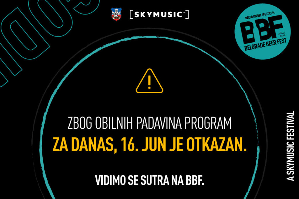 Belgrade Beer Fest, zbog obilnih kiša ODLAŽE SE ZA JOŠ JEDAN DAN, START POMEREN ZA SUTRA