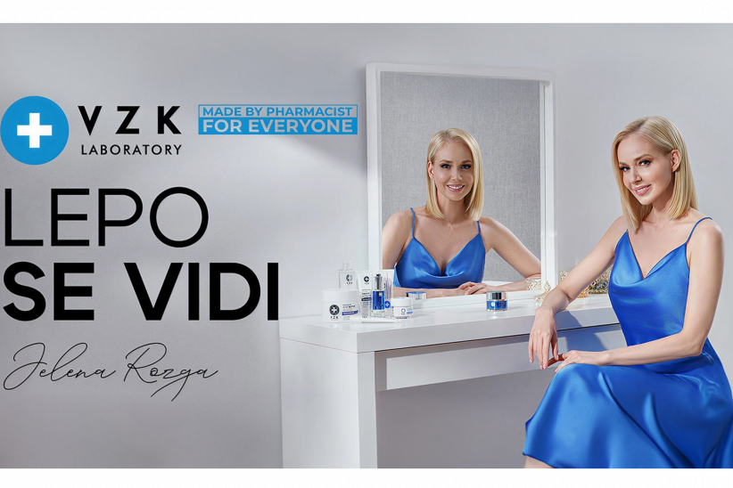 Jelena Rozga  zaštitno lice VZK Laboratory dermokozmetike